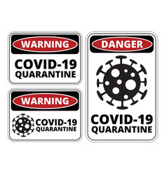 Covid19-19 Danger Sign Set