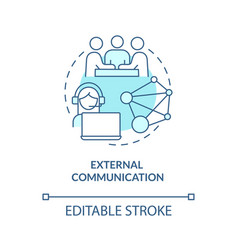 External Communication Turquoise Concept Icon