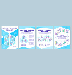 Helping Troubled Teenager Blue Brochure Template