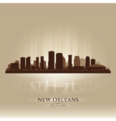 New Orleans Louisiana Skyline City Silhouette