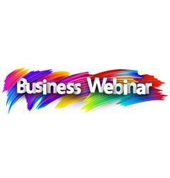 Business Webinar Paper Word Sign With Colorful