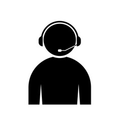 Hotline Support Service With Headphones Icon