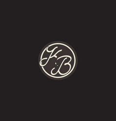 Initial Letter Kb Monogram Logo With Simple