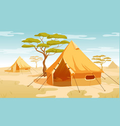 Safari Tent In The Desert Savannah