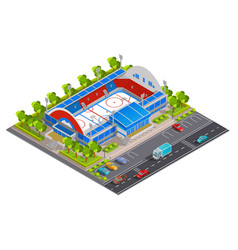 Sport Complex Stadium Isometric Banner