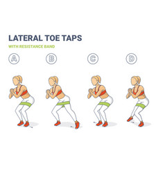 Lateral Toe Taps With Resistance Band Girl