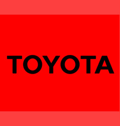 Toyota Brand Logo Car Symbol Name Red And Black