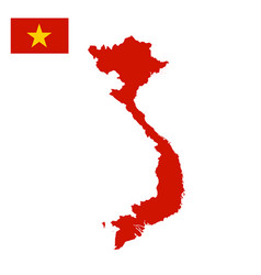 Vietnam Map And Flag