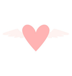 Winged Heart Icon Romantic Symbol Love Sign