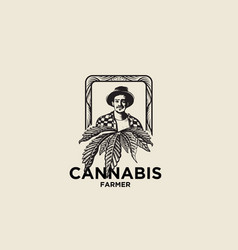 Cannabis Farmer Hand Drawn