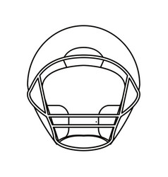 Helmet American Football Front View Outline