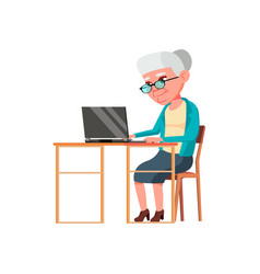 Mature Age Woman Buy Online Goods On Laptop