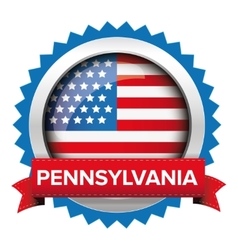 Pennsylvania And Usa Flag Badge