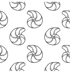 Seashell Hand Drawn Seamless Pattern