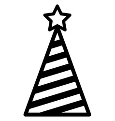 Striped Party Hat Icon Funny Celebration Symbol