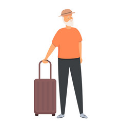 Smiling Person Ready For Travel Icon Cartoon