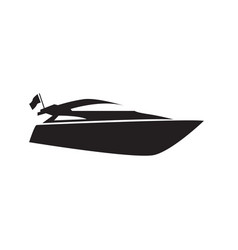 Isolated Fast Boat Icon Logo