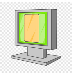 Monitor Icon Cartoon Style