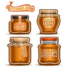 Persimmon Jam In Jars