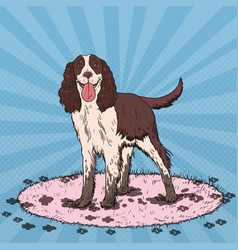 Pop Art Springer Spaniel Cute Dirty Dog