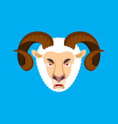 Ram Angry Face Sheep Evil Emoji Farm Animal