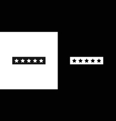 Rating Star Icon Black Line Art Logo Set