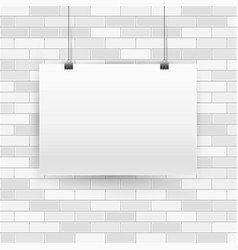 Blank Empty A4 Sized Horizontal Poster Mockup