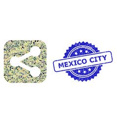 Distress Mexico City Stamp Seal And Military