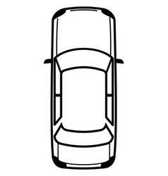 Car Linear Icon Auto Top View Road Transport