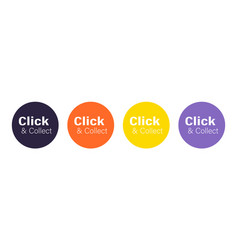 Click And Collect On Speech Bubbles Set