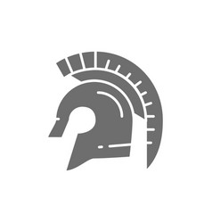 Gladiator Warrior Helmet Spartan Grey Icon