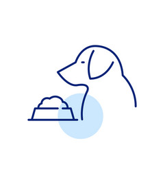 Dog With A Bowl Full Of Food Pet Supplies Icon