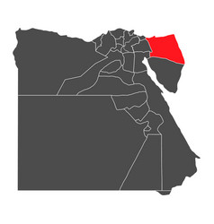 Egypt High Detailed Map North Sinai Geography