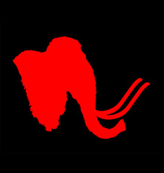 Mammoth Head Silhouette