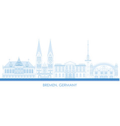 Outline Skyline Panorama Of City Of Bremen