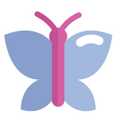 Purple Butterfly On A White Background