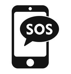 Sos Phone Signal Icon Simple Rescue