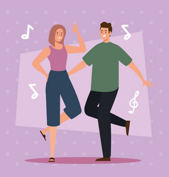 Couple Dancing With Notes