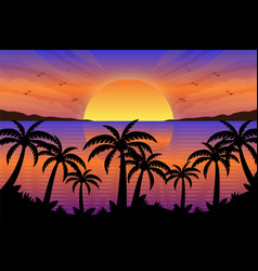 Palm Silhouettes Wallpaper