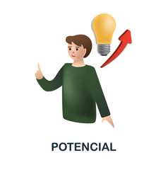 Potencial Icon 3d From Personal Productivity