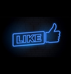 Social Media Like Sign In Neon Style