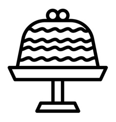 Cake On Tray Icon Outline Coffee Shop