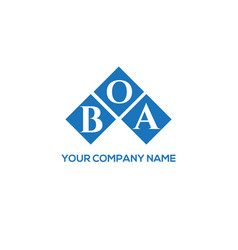 Boa Letter Logo Design On White Background