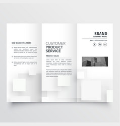 Clean Minimal White Trifold Brochure Design