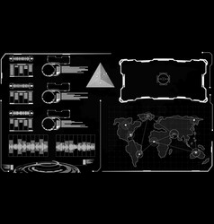 Hud Futuristic User Interface World Map Head Up