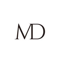 Letter Md Simple Serif Logo