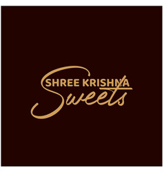 Shree Krishna Sweets Shop Logo Krishna Sweets