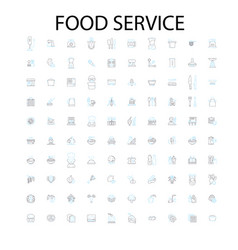 Food Service Icons Signs Outline Symbols