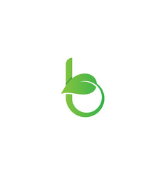 Initial Letter B Leaf Logo Design