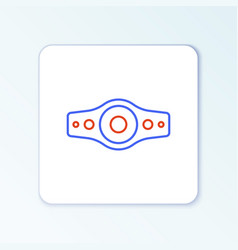 Line Wrestling Championship Belt Icon Isolated